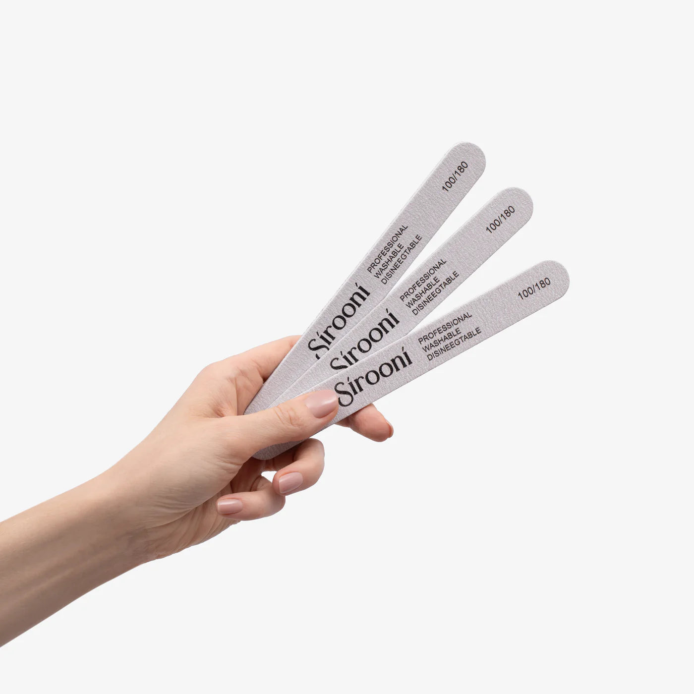 Sirooni Nail File Zebra Round Emery Board 100/180 25 PCS - Universal Nail Supplies