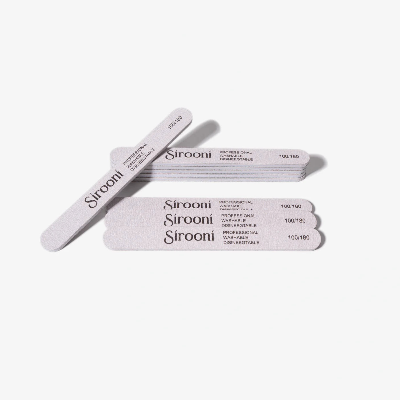 Sirooni Nail File Zebra Round Emery Board 100/180 25 PCS - Universal Nail Supplies