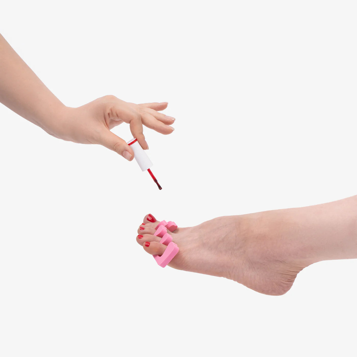 Sirooni Toe Separator 4-Hole - 100PCS  Pack - Pink - Universal Nail Supplies
