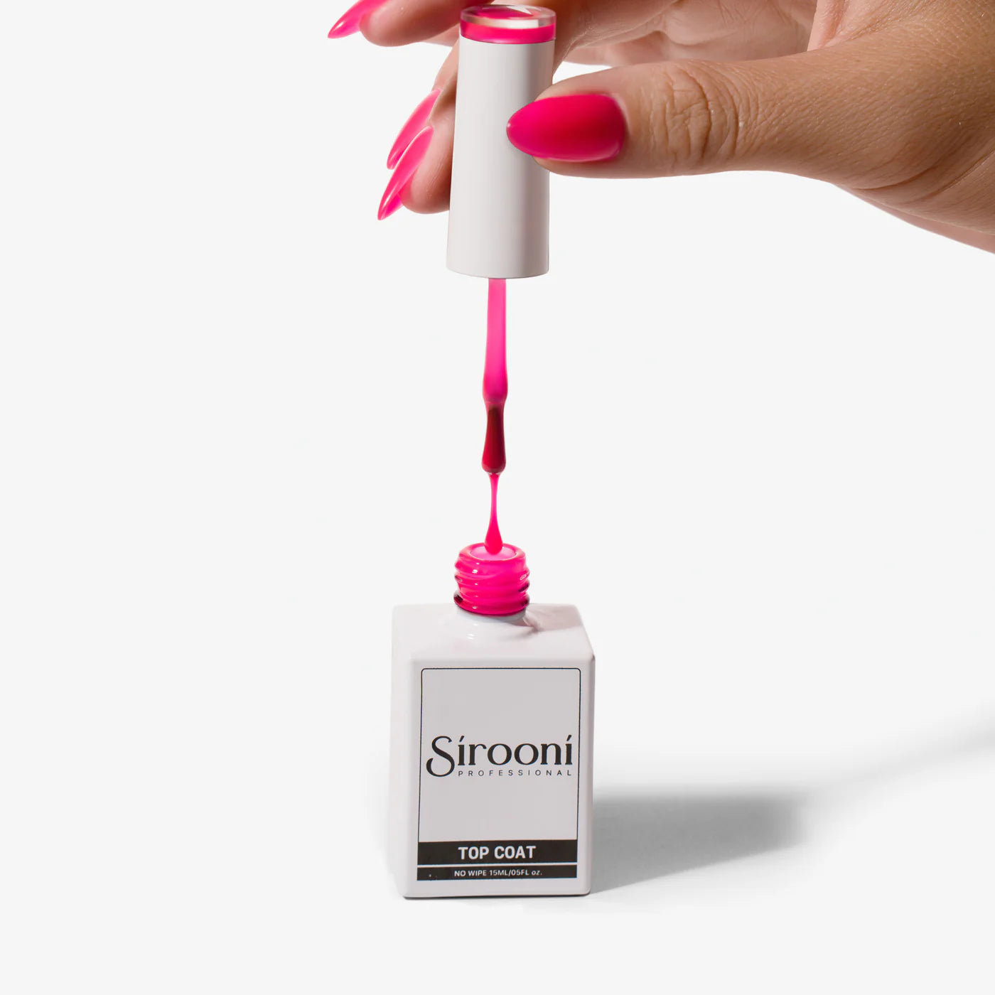 Sirooni Top Coat - Shocking Pink 15ml T011 - Universal Nail Supplies