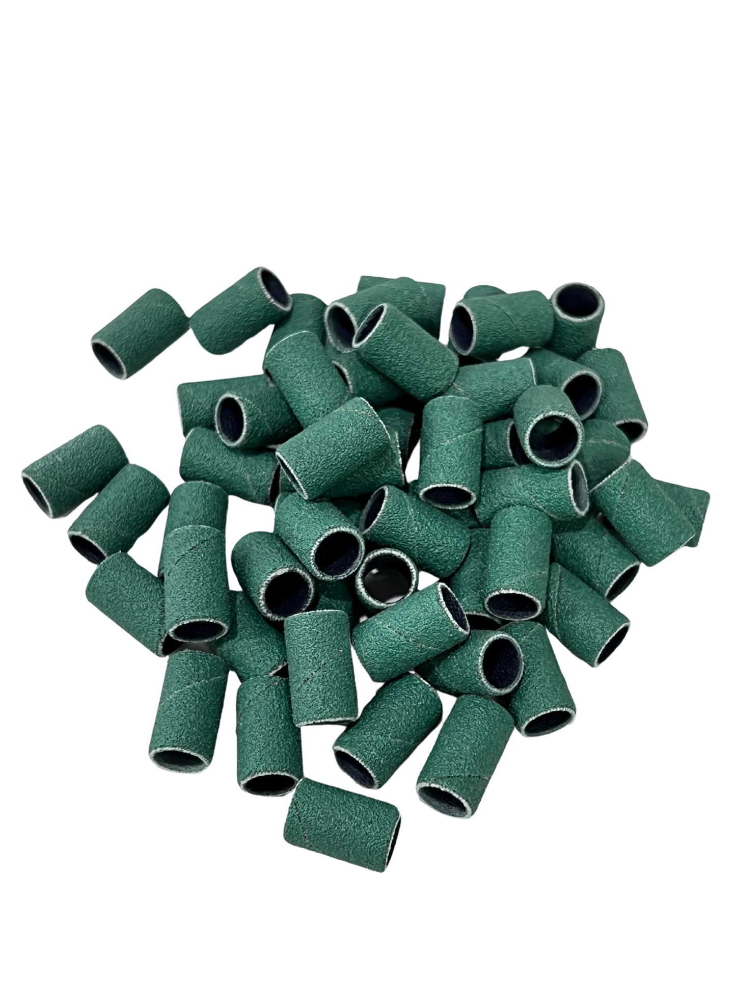 Medium green Sofibands™ UNS nail sanding bands with 150 grit for professional nail filing and buffing.