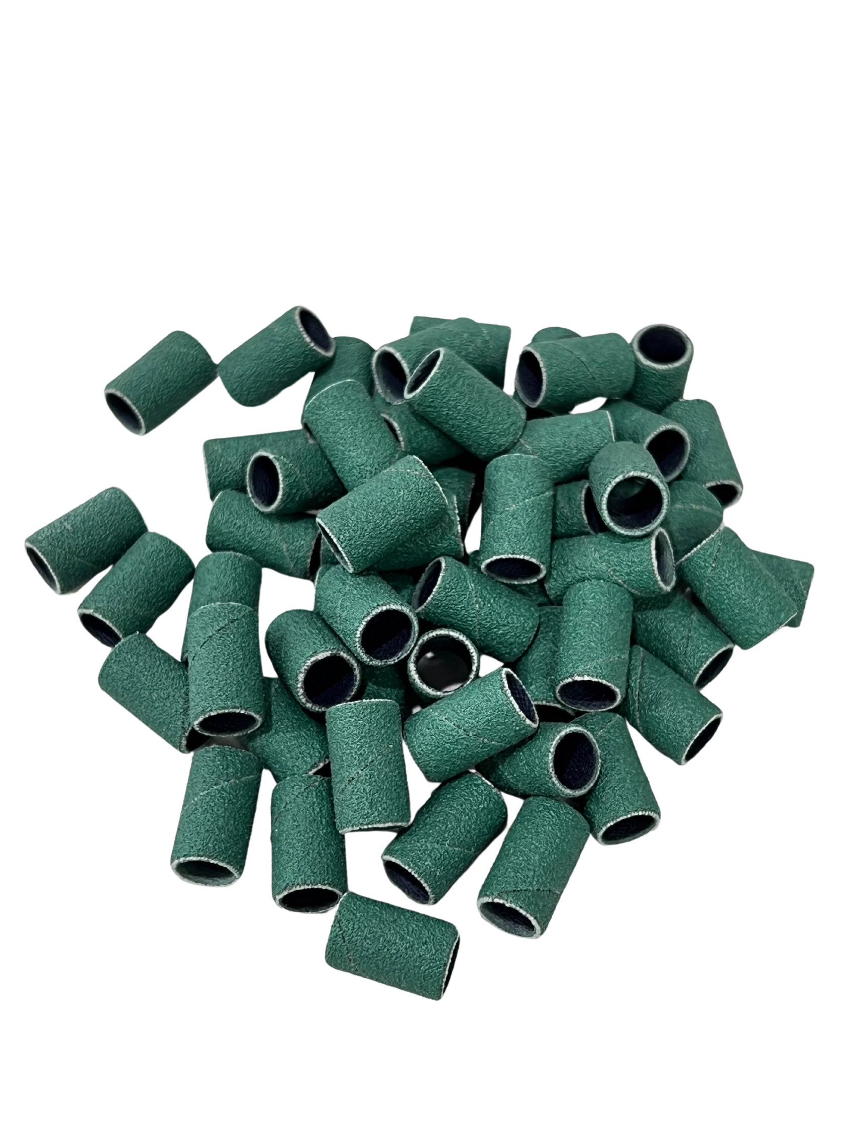 Medium green Sofibands™ UNS nail sanding bands with 150 grit for professional nail filing and buffing.