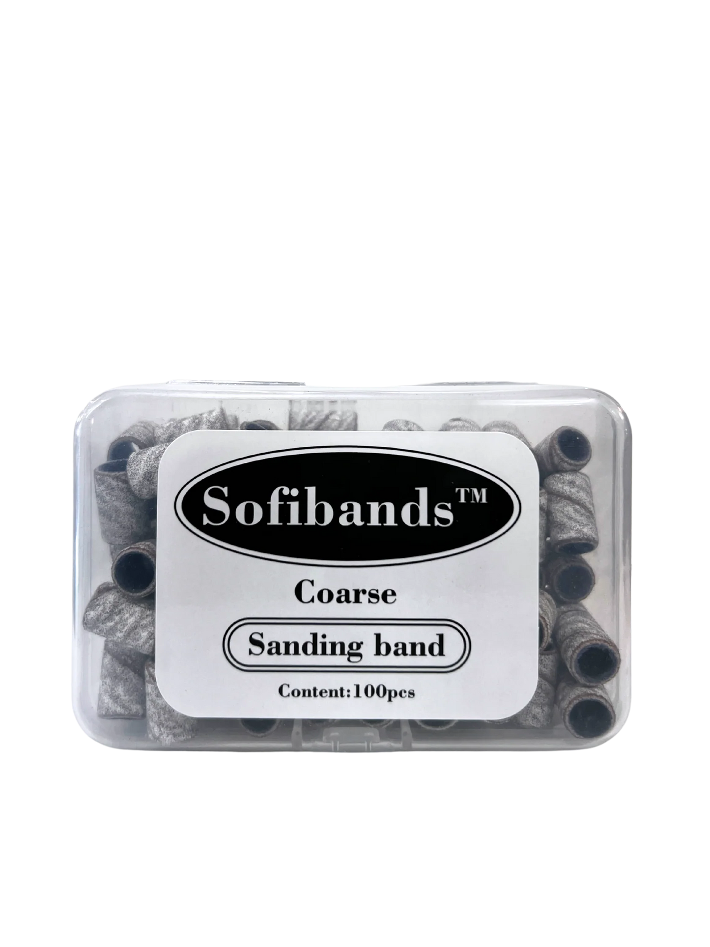UNS Sofibands Zebra Coarse Nail Sanding Bands for nail tools, featuring zebra pattern for efficient filing and shaping.
