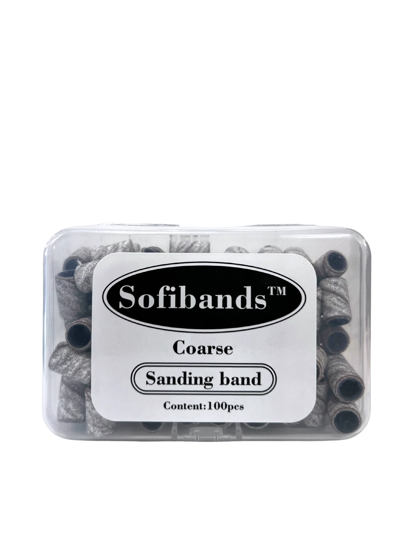 UNS Sofibands Zebra Coarse Nail Sanding Bands for nail tools, featuring zebra pattern for efficient filing and shaping.