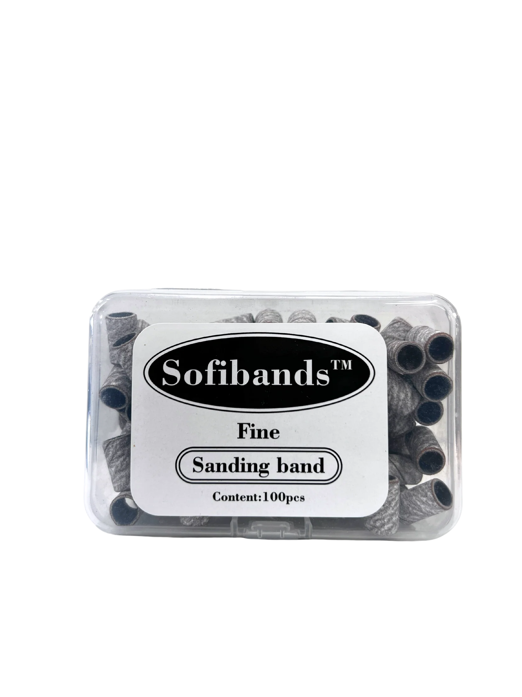 UNS Sofibands Zebra Nail Sanding Bands for nail tools, featuring fine grit for smooth nail buffing and shaping.