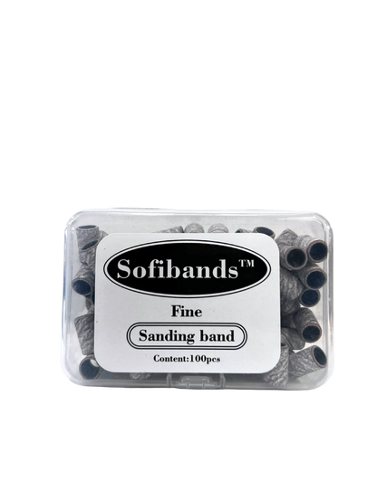 UNS Sofibands Zebra Nail Sanding Bands for nail tools, featuring fine grit for smooth nail buffing and shaping.