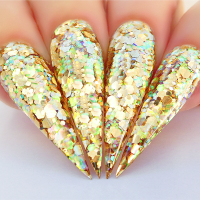 Kiara Sky 3D Sprinkle On Glitter - You're Golden, Baby! SP216 - Universal Nail Supplies