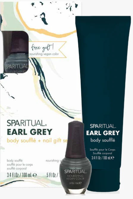 Sparitual Nail Lacquer - Earl Grey + Body Souffle Holiday Kit (Clearance) - Universal Nail Supplies
