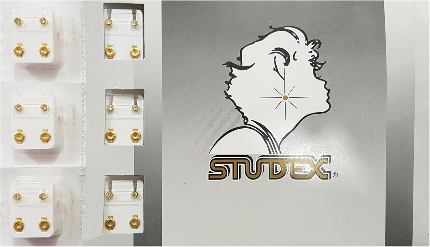Studex Surgical Steel Ear Piercing Studs, 3mm, 12 Pair - Universal Nail Supplies