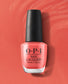 OPI Nail Polish in My Chihuahua Doesn't Bite Anymore shade, showcasing a vibrant nail lacquer bottle with color swatch.