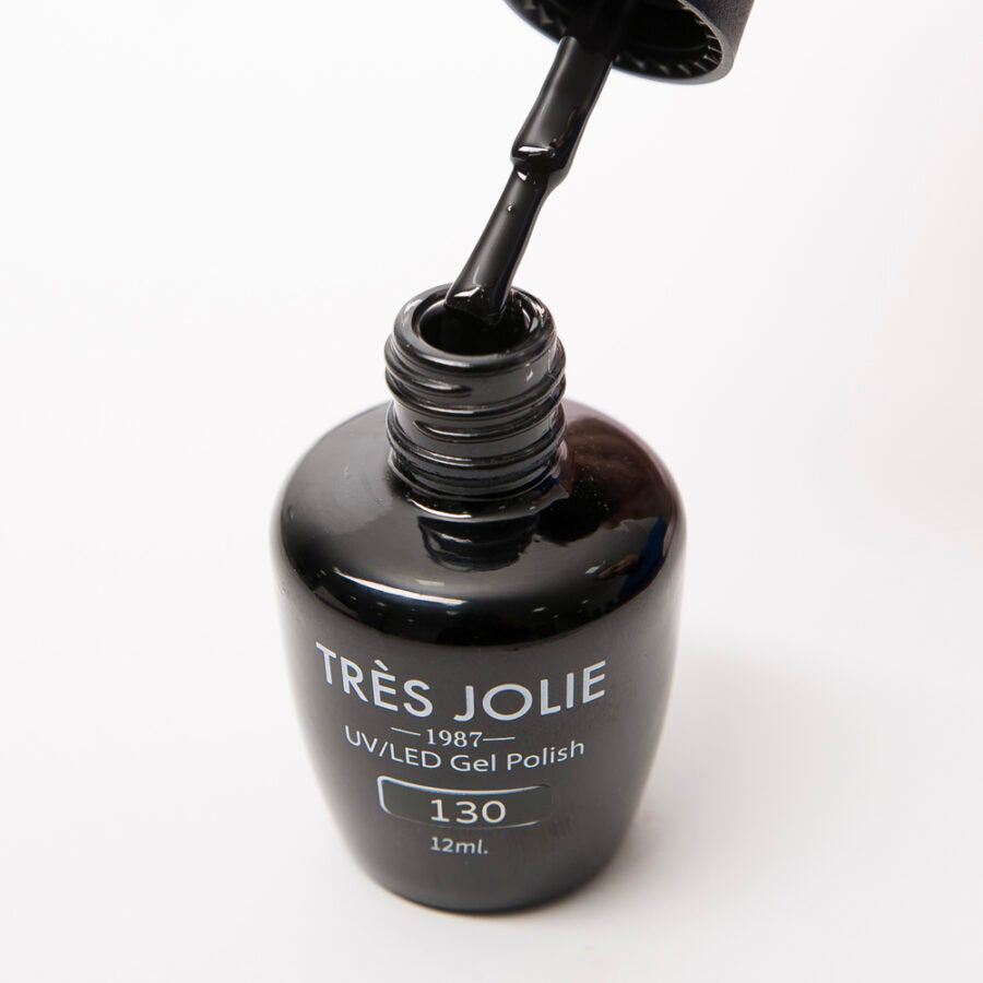 Tres Jolie Gel Nail Polish 12 mL - #130 Black Color - Universal Nail Supplies