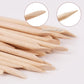 UNS 100pc Wood Nail Sticks 4.5 Inch  Cuticle Pusher - Universal Nail Supplies