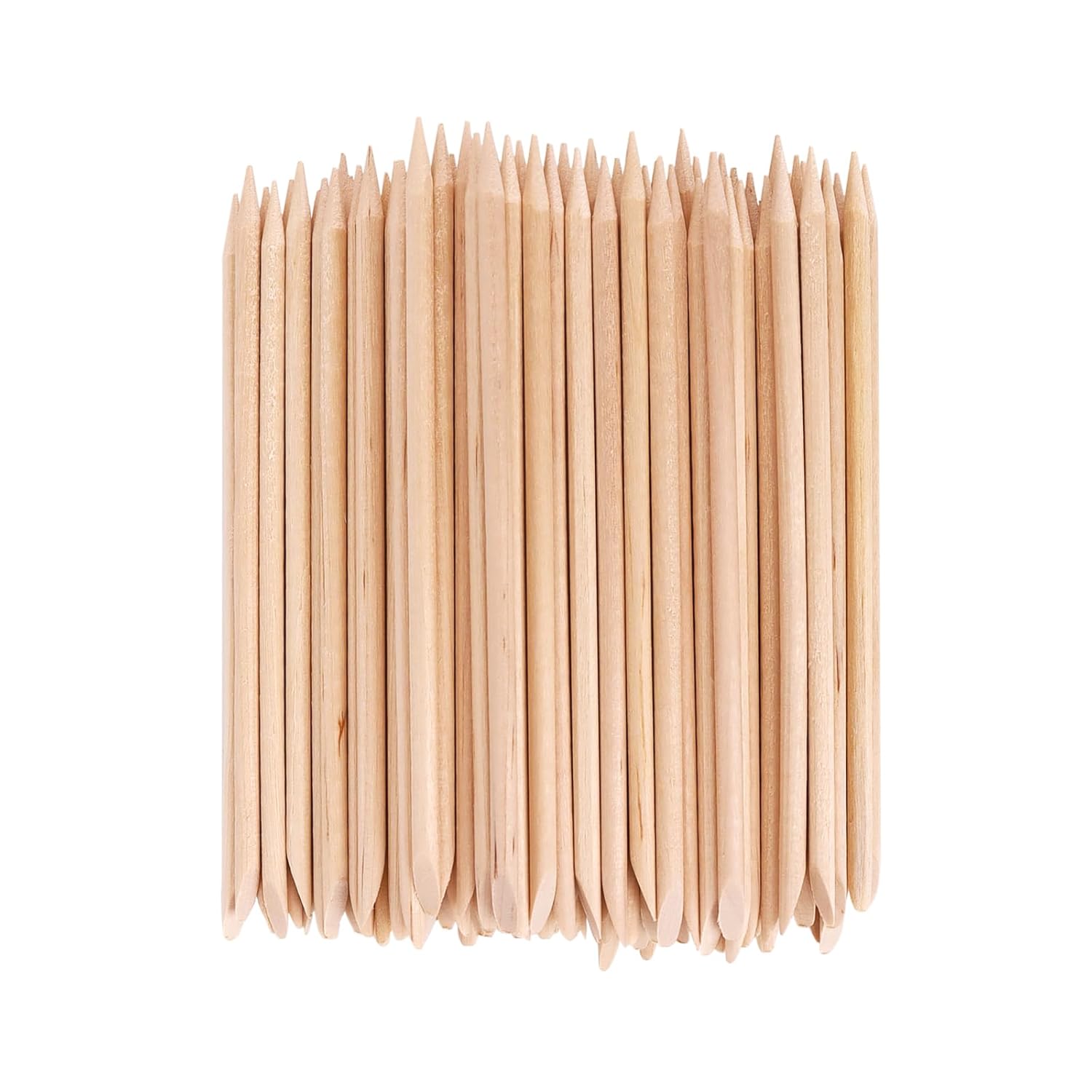 UNS 100pc Wood Nail Sticks 4.5 Inch  Cuticle Pusher - Universal Nail Supplies