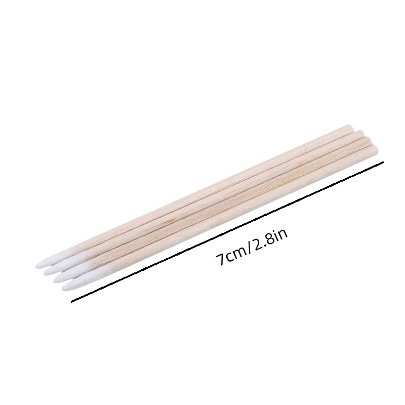 Set of 100 UNS Nail Art wood cotton swab sticks for detailed correction and precise nail art application.