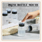 UNS 3-pack 6.8oz push-down lockable pump dispenser bottles for nail art, made of clear plastic with black pump tops.