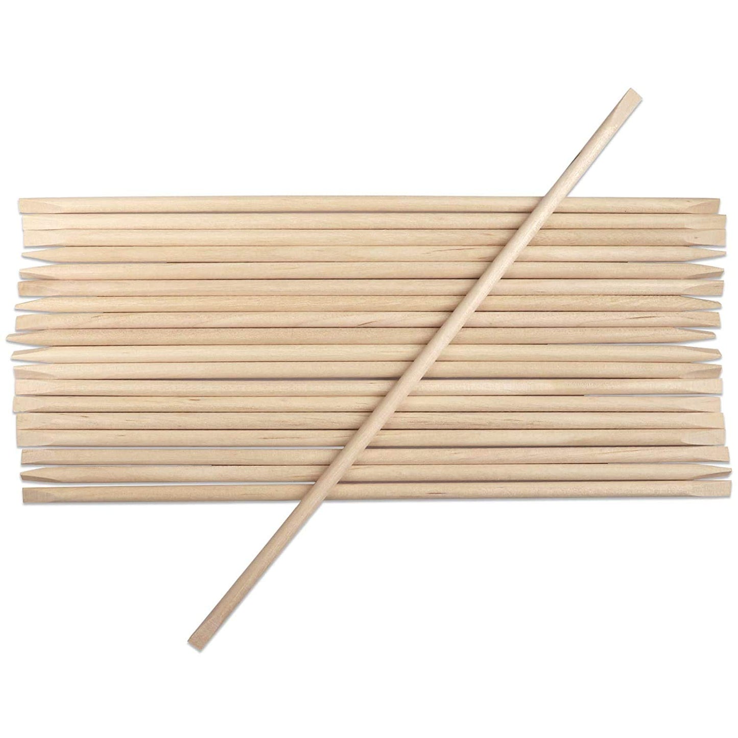 UNS 50pcs nail art cuticle wood sticks and pusher tools, natural wood finish, ideal for manicures and cuticle care.