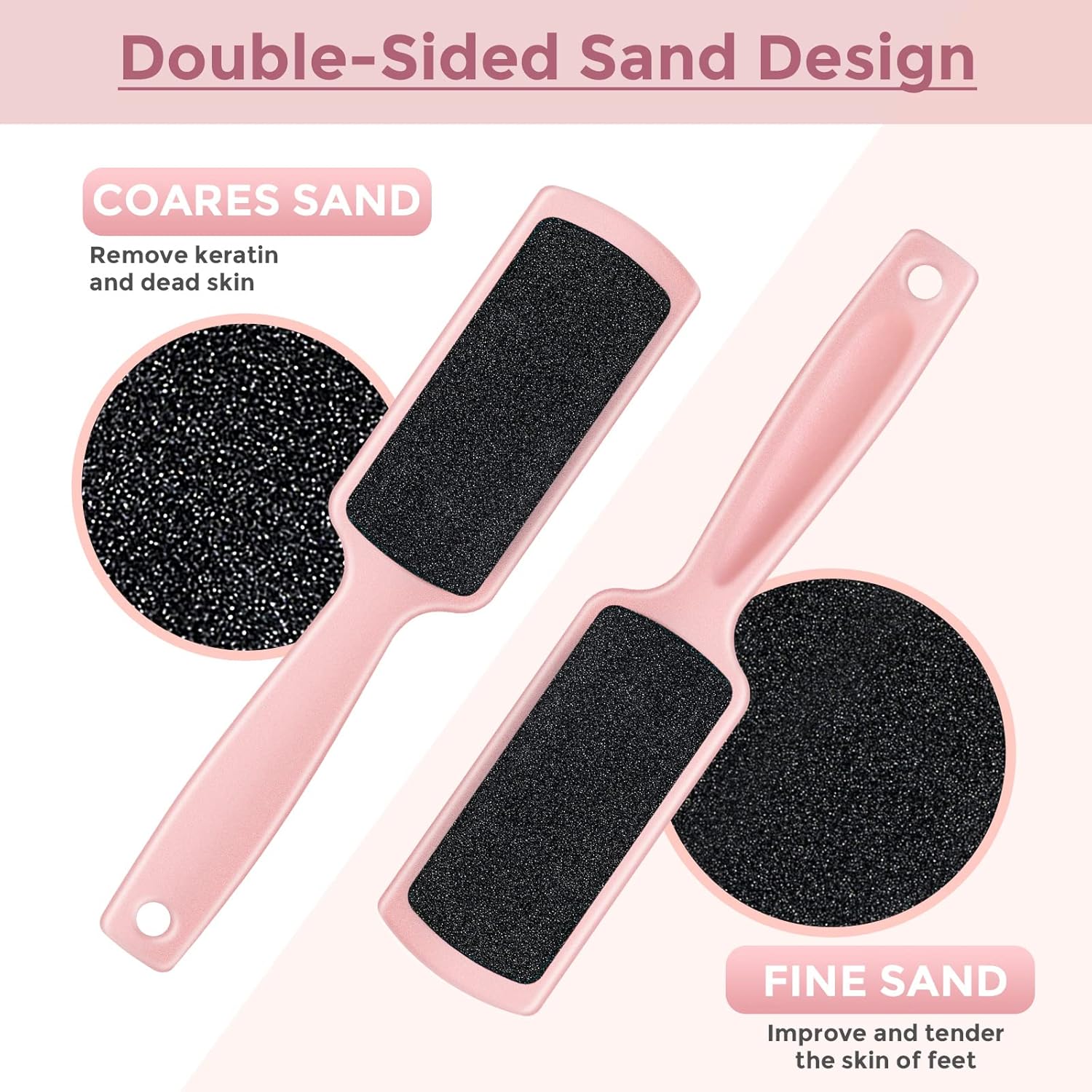 UNS Double Sided Callus Heel Foot Scraper 2pcs. - Universal Nail Supplies