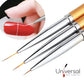 UNS Nail Art Liner Brush 3-piece set displaying fine-tipped brushes for detailed nail designs and precise nail art application.
