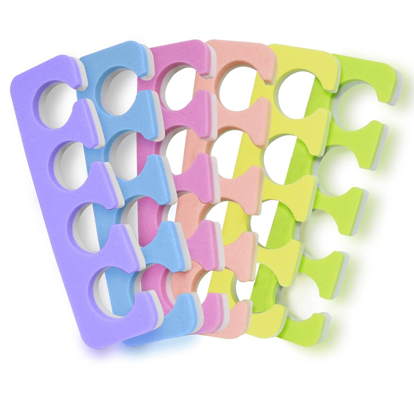 Toe Separators Set - 25 Pieces Premium Pedicure Tool Kit Super Soft & Durable Two Tone - Universal Nail Supplies