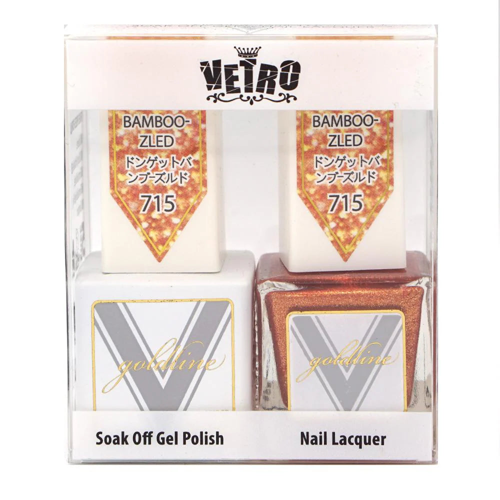 Vetro Goldline Gel + Matching Lacquer - Don't Get Bomboo-zled #715 - Universal Nail Supplies