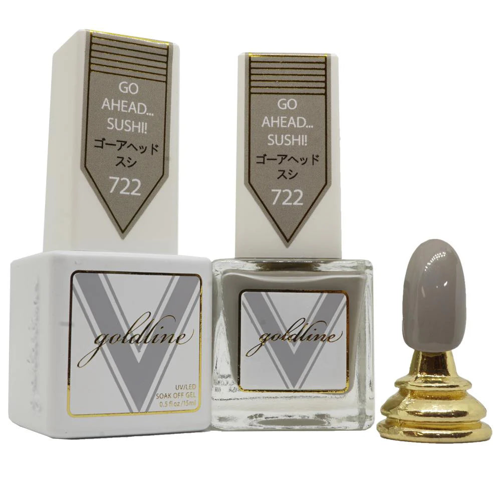 Vetro Goldline Gel + Matching Lacquer - Go Ahead...Sushi! #722 - Universal Nail Supplies