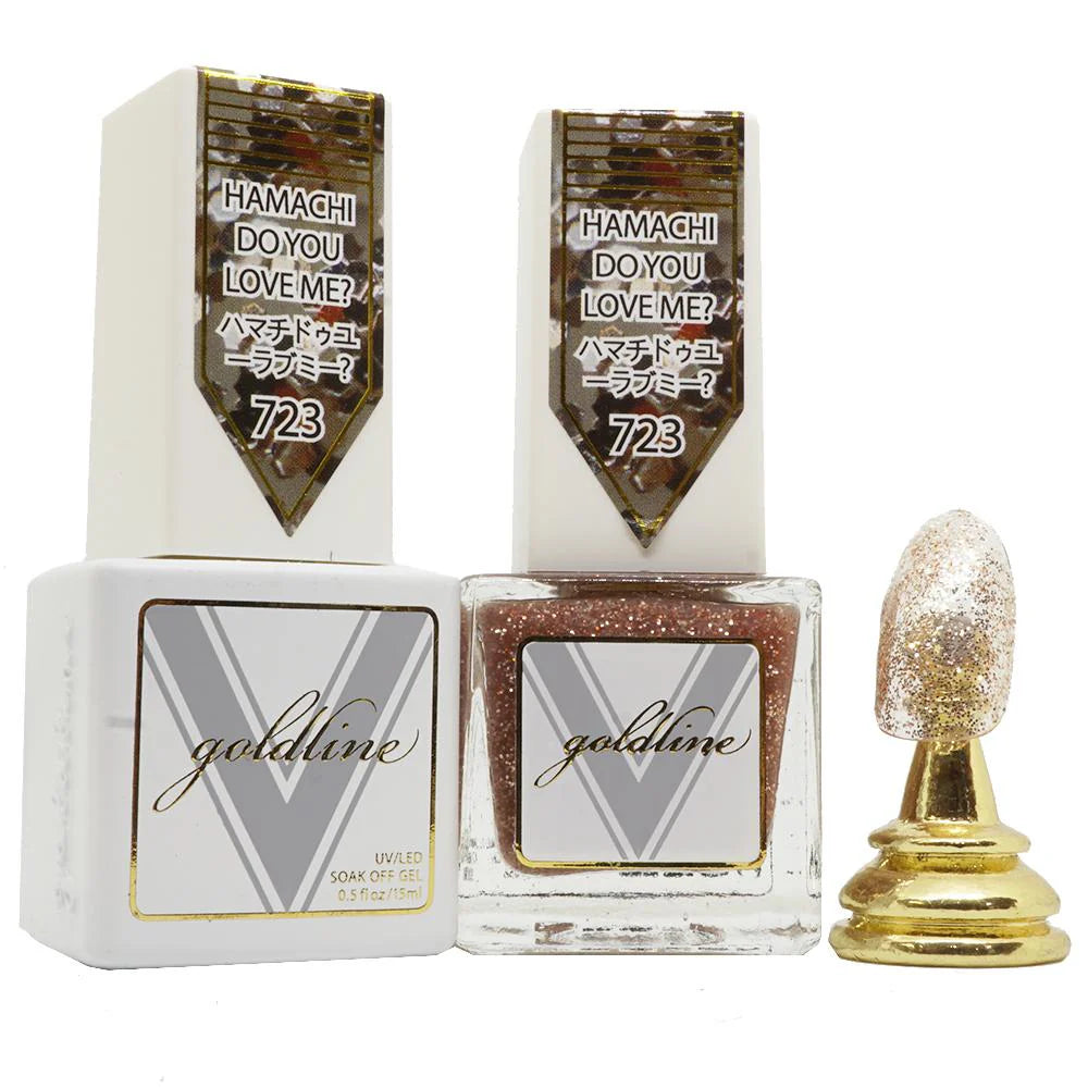 Vetro Goldline Gel + Matching Lacquer - Hamachi Do You Love Me? #723 - Universal Nail Supplies