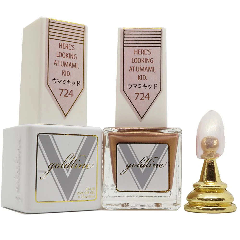 Vetro Goldline Gel + Matching Lacquer - Here's Looking At Umami Kid. #724 - Universal Nail Supplies