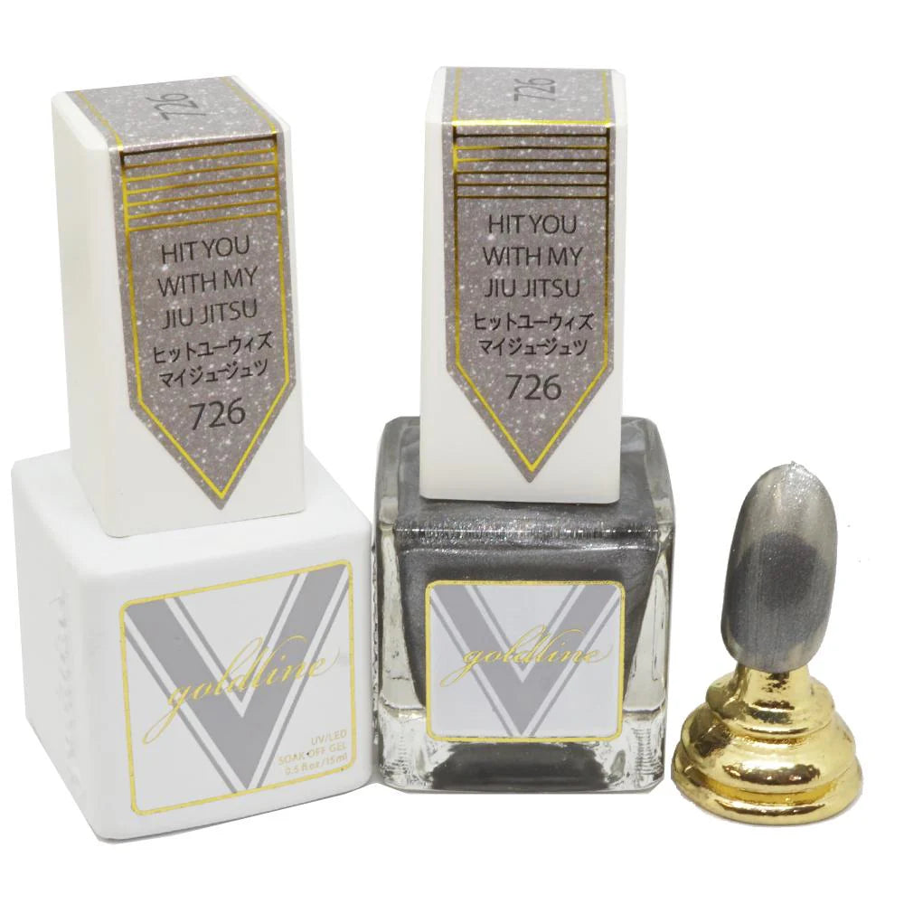 Vetro Goldline Gel + Matching Lacquer - Hit You With My Jiu Jitsa #726 - Universal Nail Supplies