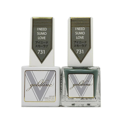Vetro Goldline Gel + Matching Lacquer - I Need Sumo Love #731 - Universal Nail Supplies