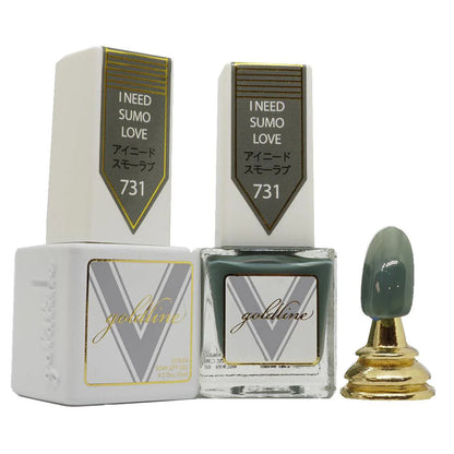 Vetro Goldline Gel + Matching Lacquer - I Need Sumo Love #731 - Universal Nail Supplies