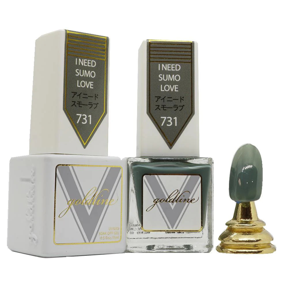 Vetro Goldline Gel + Matching Lacquer - I Need Sumo Love #731 - Universal Nail Supplies