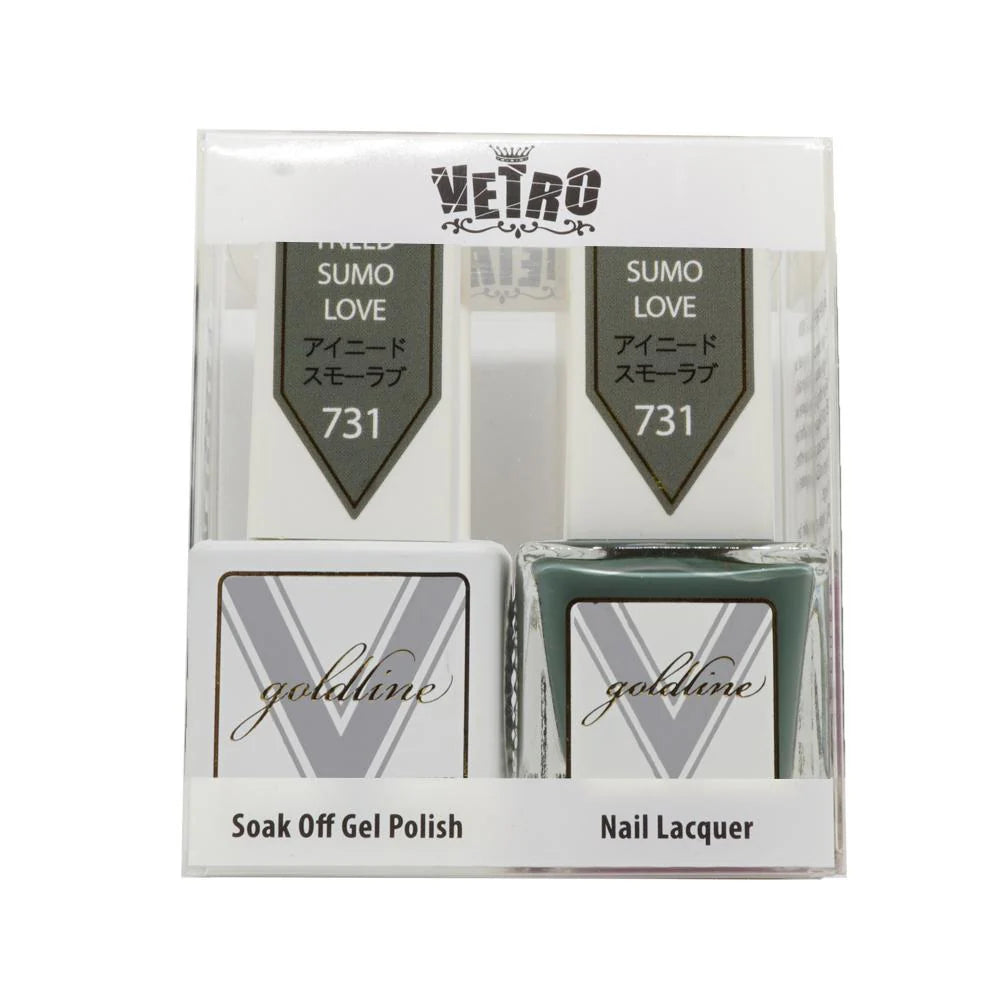 Vetro Goldline Gel + Matching Lacquer - I Need Sumo Love #731 - Universal Nail Supplies