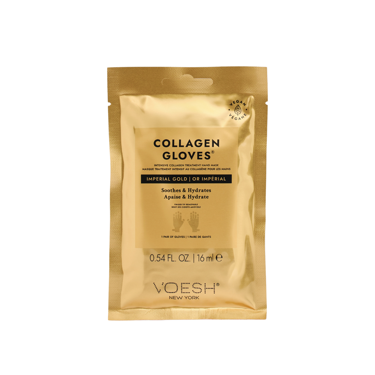 Voesh - Collagen Gloves Imperial Gold - Universal Nail Supplies