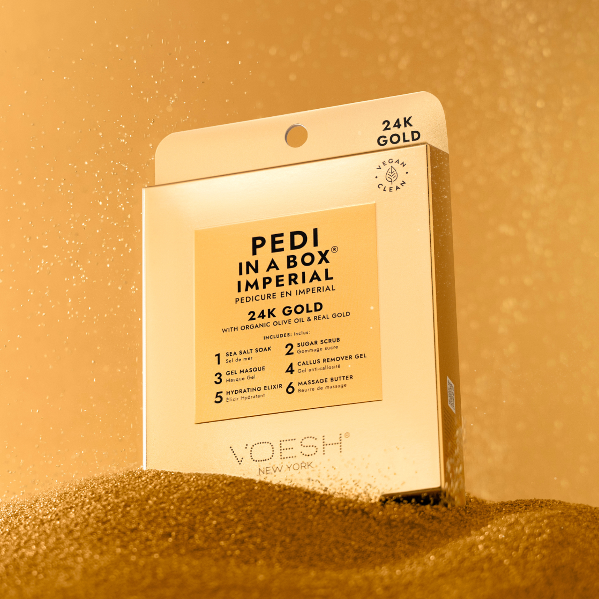 Voesh - Pedi in a Box Imperial 24K Gold 6 Step - Universal Nail Supplies