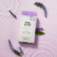 Voesh Pedi In A Box Lavender Relieve 4 Step set with foot soak, scrub, mask, and moisturizer for relaxing pedicure treatment.