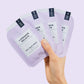 Voesh Pedi In A Box Lavender Relieve 4-step foot care kit with lavender-infused products and tools for at-home pedicure.