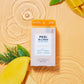 Voesh Pedi In A Box Mango Delight 4 Step set with foot care products and mango scent for a professional pedicure at home.
