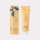 Voesh Vegan Body Crème 3oz in a clear container, featuring vibrant tangerine scent, creamy texture, and smooth body lotion.